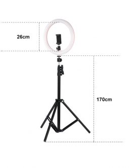 26cm LED Selfie Ring Light with Tripod Stand & Phone Holder