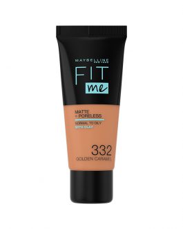 Maybelline Fit Me! Matte and Poreless Foundation 30ml – #332 Golden Caramel