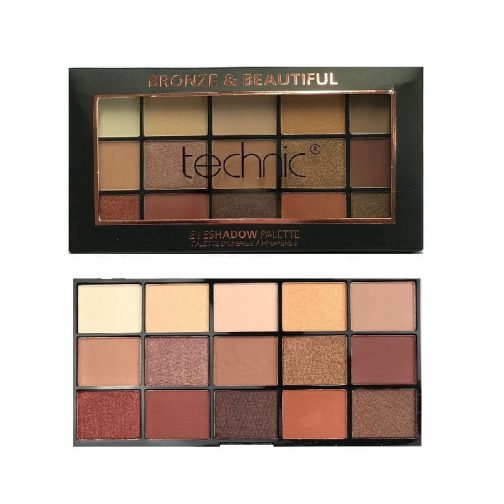 Technic 15 Colours Eyeshadow Palette - Bronze & Beautifu - Image 2